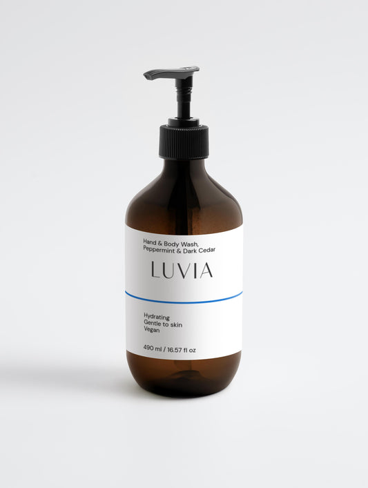 Gel douche et corps, menthe poivrée et cèdre foncé