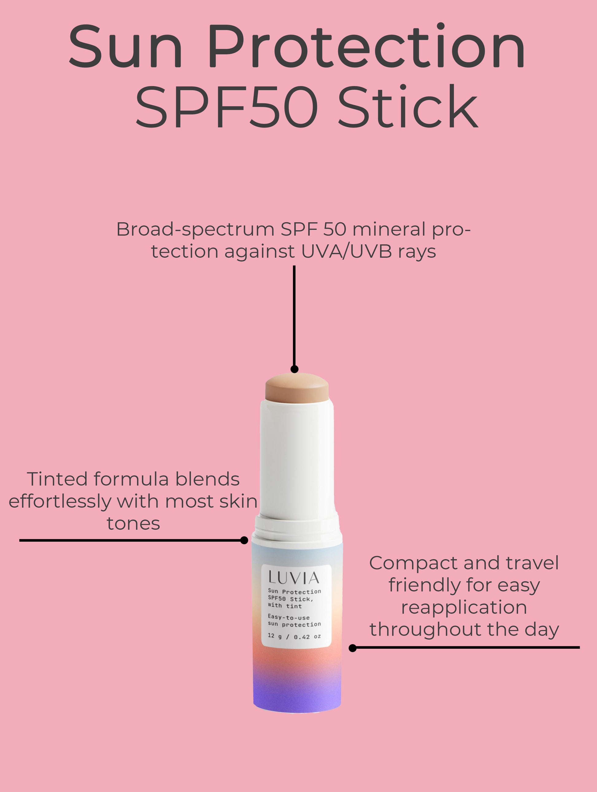 Sun Protection SPF50 Stick, with tint